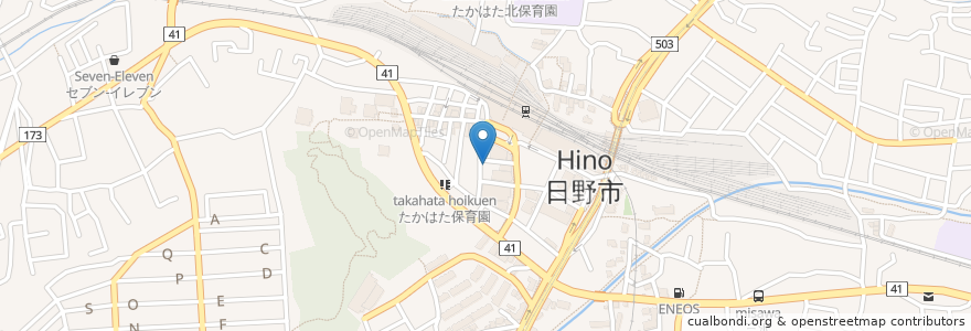 Mapa de ubicacion de モスバーガー en Japão, Tóquio, 日野市.