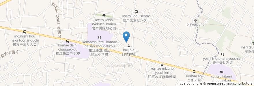 Mapa de ubicacion de 圓住院 en ژاپن, 東京都, 狛江市.