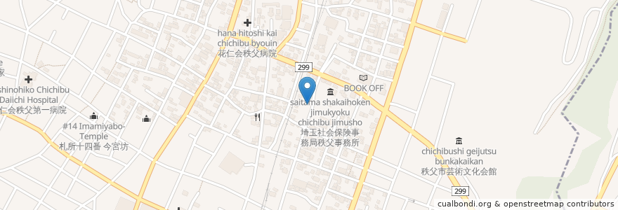 Mapa de ubicacion de 秩父15番 母巣山 少林寺 en 日本, 埼玉県, 秩父市.