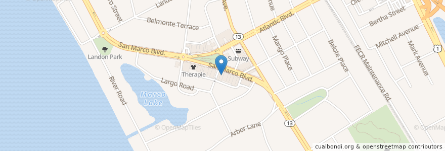 Mapa de ubicacion de Maple Street Biscuit Company en États-Unis D'Amérique, Floride, Comté De Duval, Jacksonville.