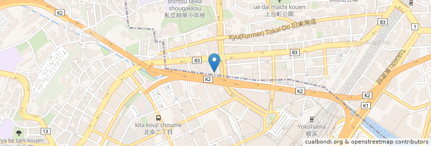 Mapa de ubicacion de Jonathan's en Japon, Préfecture De Kanagawa, 横浜市, 神奈川区.
