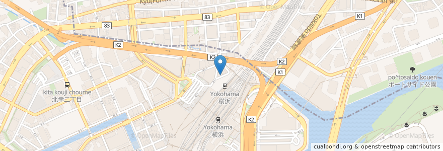 Mapa de ubicacion de 池田屋 en ژاپن, 神奈川県, 横浜市, 西区, 神奈川区.