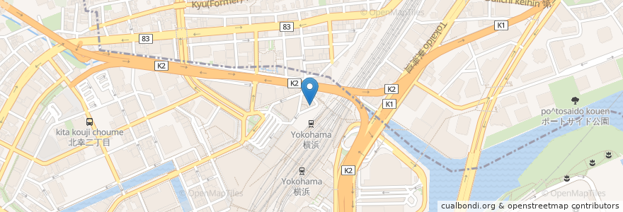 Mapa de ubicacion de みなと寿司 en ژاپن, 神奈川県, 横浜市, 西区, 神奈川区.