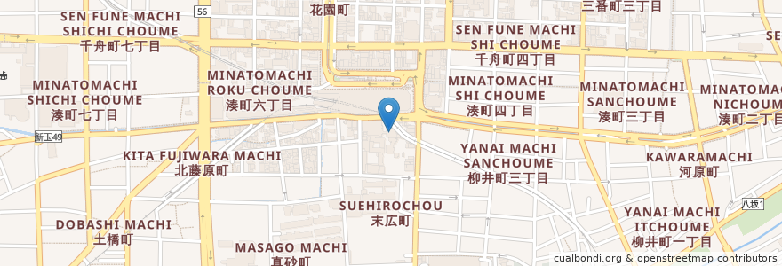 Mapa de ubicacion de 伊予鉄ターミナルビル南駐輪場 en 日本, 愛媛県, 松山市.