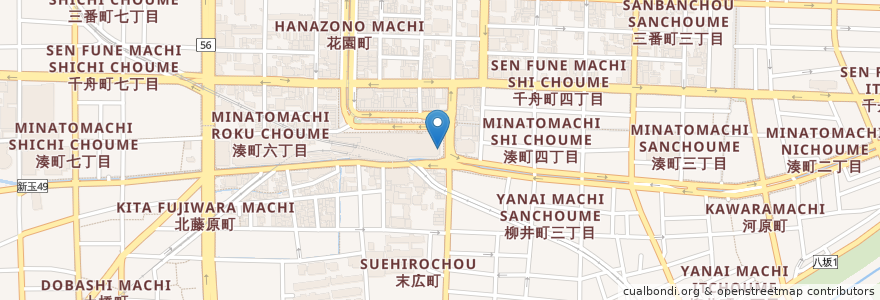 Mapa de ubicacion de 伊予鉄ターミナルビル地下駐輪場 en 日本, 爱媛县, 松山市.