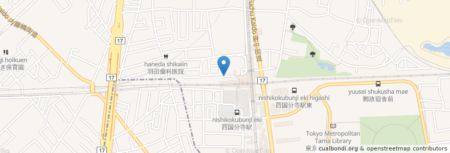 Mapa de ubicacion de カレーハウス すぷ〜ん en 日本, 東京都, 国分寺市.