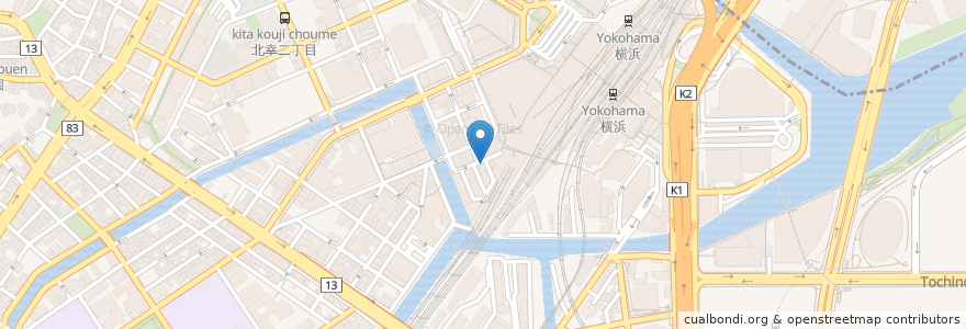 Mapa de ubicacion de マクドナルド en Japon, Préfecture De Kanagawa, 横浜市, 西区.