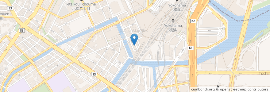 Mapa de ubicacion de ひさご en Jepun, 神奈川県, 横浜市, 西区.