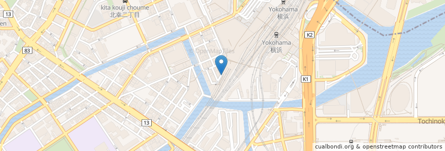 Mapa de ubicacion de 五番街ファーマシー en Japan, Kanagawa Prefecture, Yokohama, Nishi Ward.