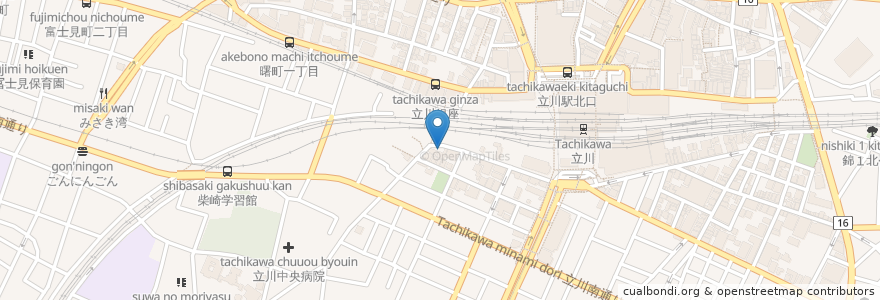 Mapa de ubicacion de たにざわ歯科クリニック en Japon, Tokyo, 立川市.