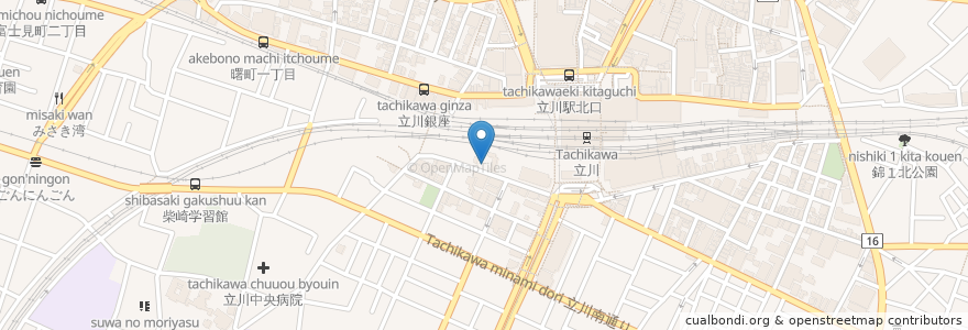 Mapa de ubicacion de HASHIYA en Giappone, Tokyo, 立川市.