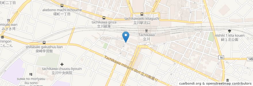 Mapa de ubicacion de トヨタレンタリース en اليابان, 東京都, 立川市.