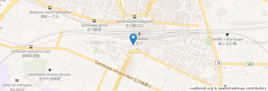 Mapa de ubicacion de sign en Japan, 東京都, 立川市.