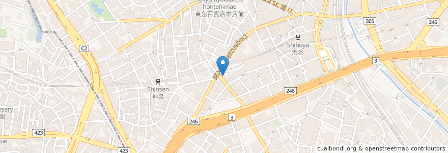 Mapa de ubicacion de わたみん家 en Japan, 東京都, 渋谷区.