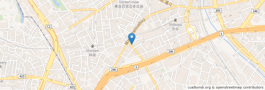 Mapa de ubicacion de Happy Pancake en ژاپن, 東京都, 渋谷区.