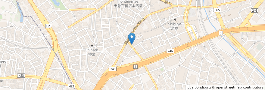 Mapa de ubicacion de 華泰茶荘 en 日本, 東京都, 渋谷区.