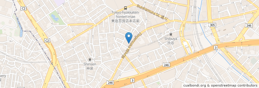 Mapa de ubicacion de パク森 en 日本, 東京都, 渋谷区.