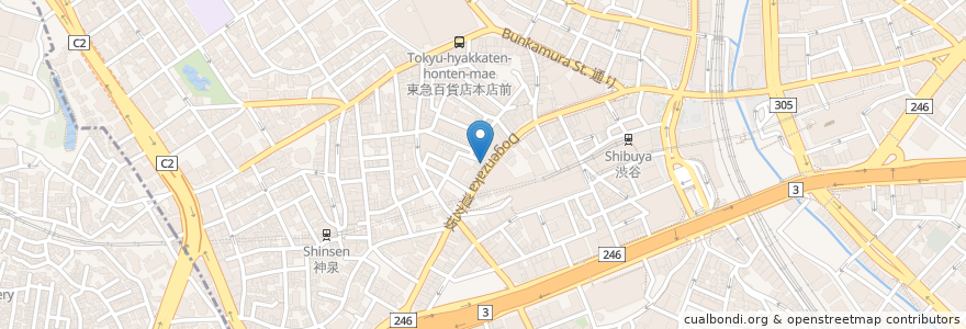 Mapa de ubicacion de 渋谷友好薬局 en ژاپن, 東京都, 渋谷区.
