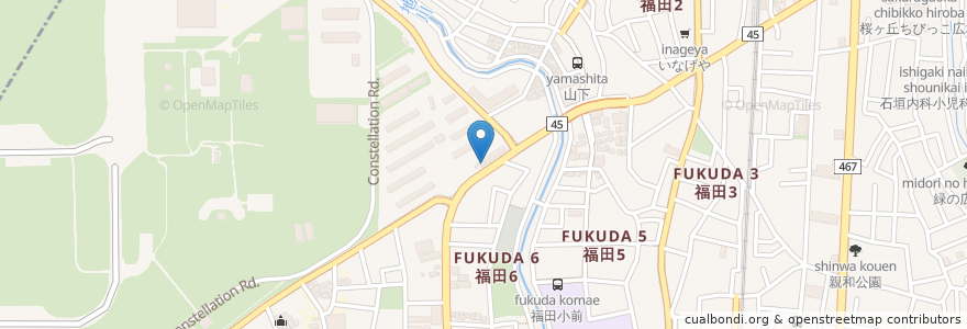 Mapa de ubicacion de 手打ち蕎麦卯月 en Japão, 神奈川県, 大和市.