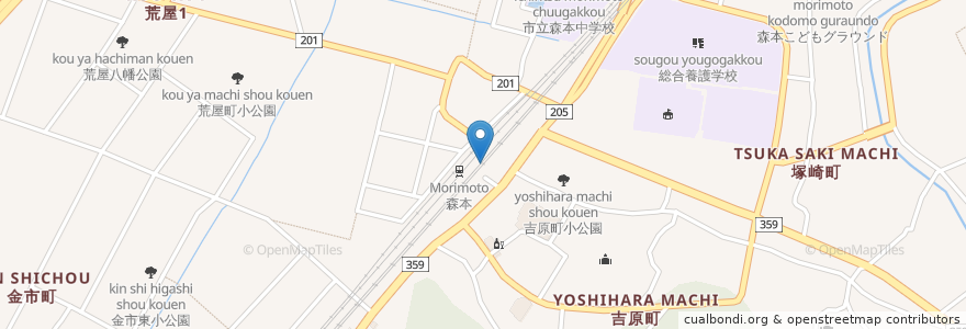 Mapa de ubicacion de 森本駅東第１自転車駐車場 en 日本, 石川県, 金沢市.