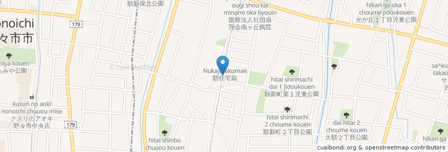Mapa de ubicacion de 額住宅駅前自転車駐車場 en Japão, 石川県, 金沢市.