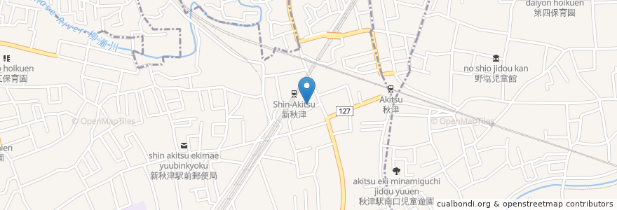 Mapa de ubicacion de 吉野家 en 日本, 埼玉县, 東村山市.