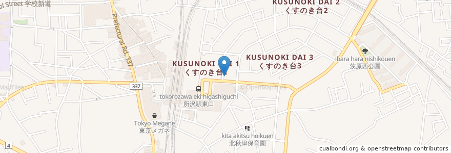 Mapa de ubicacion de 栄光ゼミナール en اليابان, 埼玉県, 所沢市.