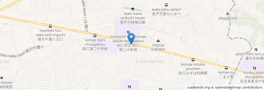 Mapa de ubicacion de 弥助そば en Япония, Токио, Комаэ.