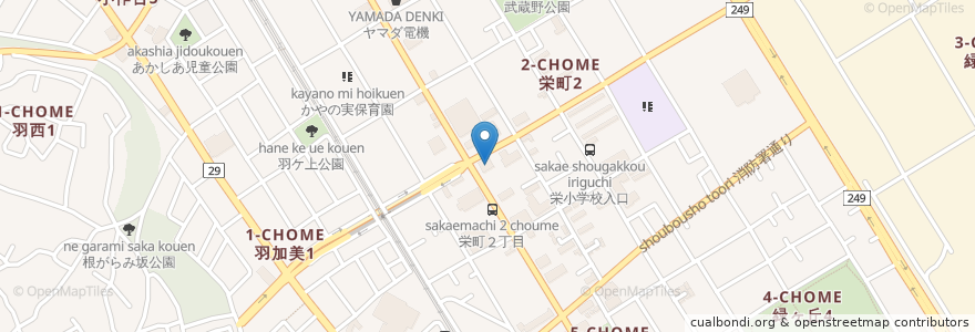 Mapa de ubicacion de しゃぶ葉 en Japão, Tóquio, 羽村市.