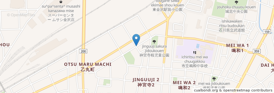 Mapa de ubicacion de 浅野町公民館 en Jepun, 石川県, 金沢市.