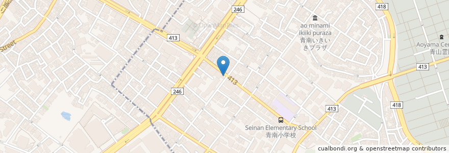 Mapa de ubicacion de 大松稲荷神社 en Jepun, 東京都, 渋谷区.