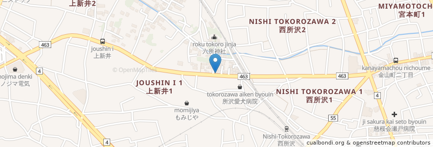 Mapa de ubicacion de シーマ en 일본, 사이타마현, 所沢市.