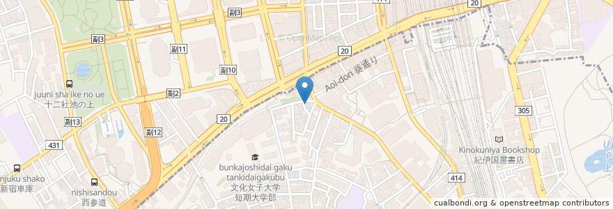 Mapa de ubicacion de 陳家私菜 en اليابان, 東京都, 新宿区, 渋谷区.