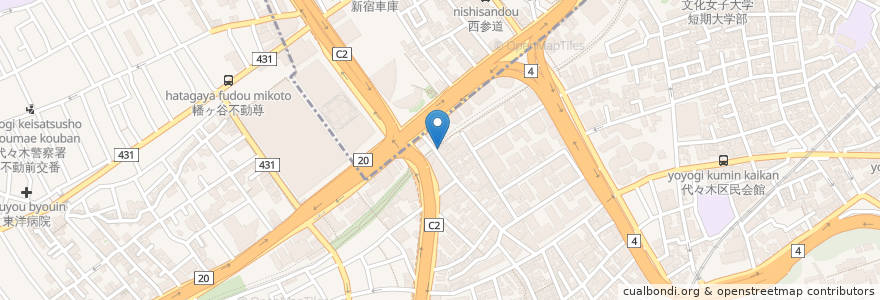 Mapa de ubicacion de だいぶつ en Japan, Tokio, 新宿区, 渋谷区.