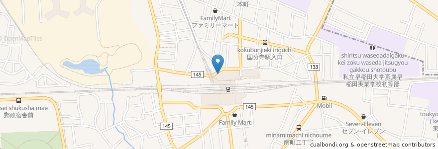 Mapa de ubicacion de ジャストパーク en Jepun, 東京都, 国分寺市.