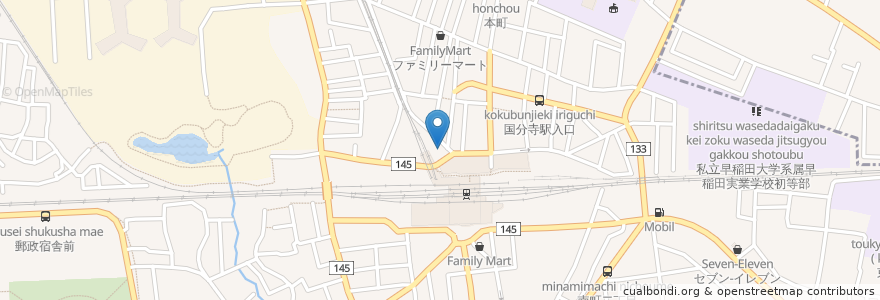 Mapa de ubicacion de 木村屋本店 en Япония, Токио, Кокубундзи.