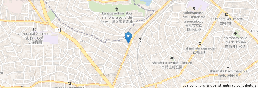 Mapa de ubicacion de 柿山歯科医院 en Japan, Präfektur Kanagawa, Yokohama, 神奈川区.