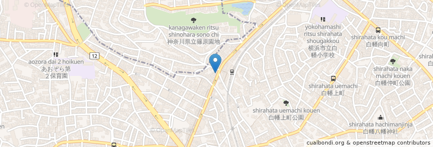 Mapa de ubicacion de 味奈登庵 en 일본, 가나가와현, 요코하마시, 神奈川区.