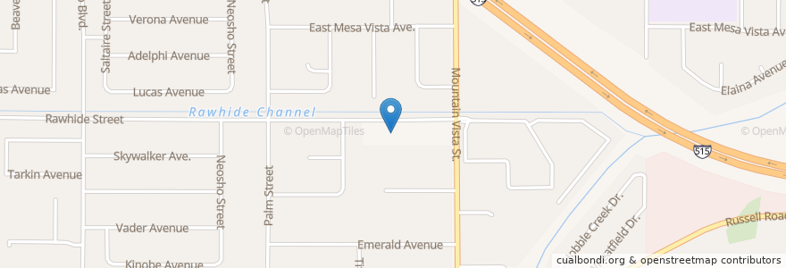 Mapa de ubicacion de Vegas Valley Christian Church en 美利坚合众国/美利堅合眾國, 内华达州 / 內華達州, Clark County, Paradise.