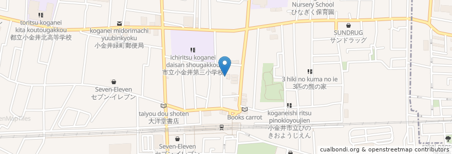 Mapa de ubicacion de ena en 일본, 도쿄도, 小金井市.