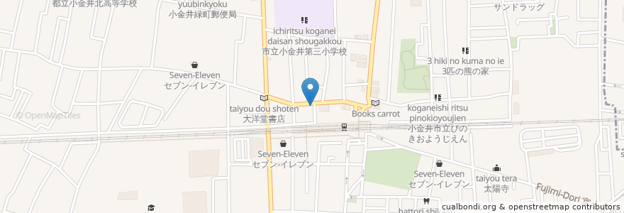Mapa de ubicacion de 長崎デンタルクリニック en Japan, Tokyo, Koganei.
