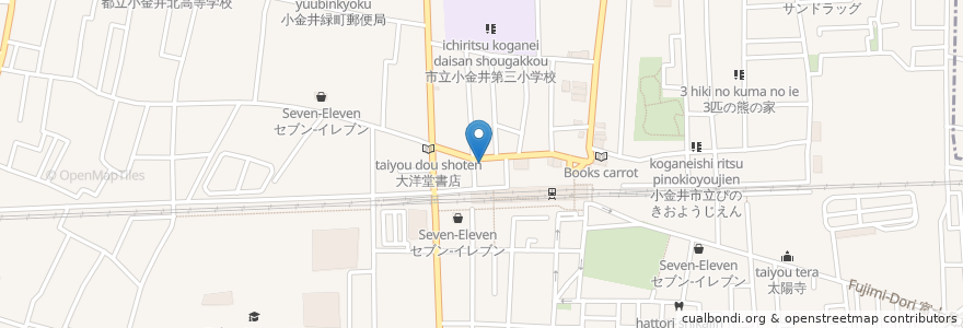 Mapa de ubicacion de さとう歯科医院 en Jepun, 東京都, 小金井市.