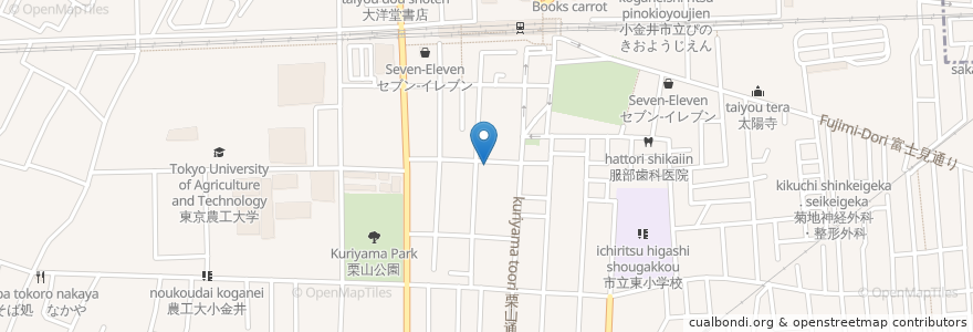 Mapa de ubicacion de レストラン岬 en Japão, Tóquio, 小金井市.