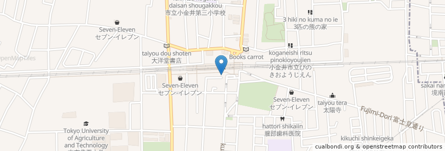 Mapa de ubicacion de はなの舞 en اليابان, 東京都, 小金井市.