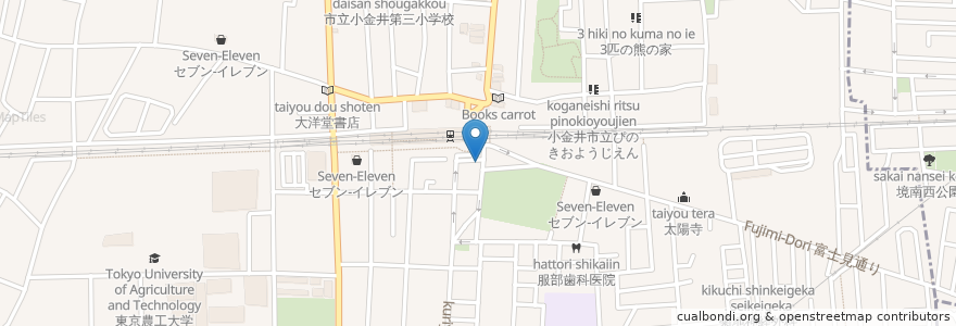 Mapa de ubicacion de 三井住友銀行 en Japão, Tóquio, 小金井市.