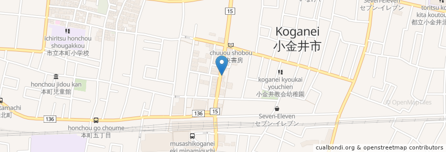 Mapa de ubicacion de ena en اليابان, 東京都, 小金井市.