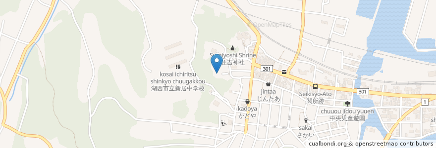 Mapa de ubicacion de 正興山 本果寺 en Jepun, 静岡県, 湖西市.