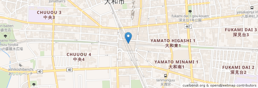 Mapa de ubicacion de ドトールコーヒーショップ en ژاپن, 神奈川県, 大和市.