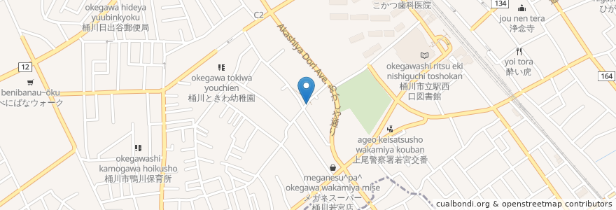 Mapa de ubicacion de スナック 忍 en Japon, Préfecture De Saitama, 桶川市.