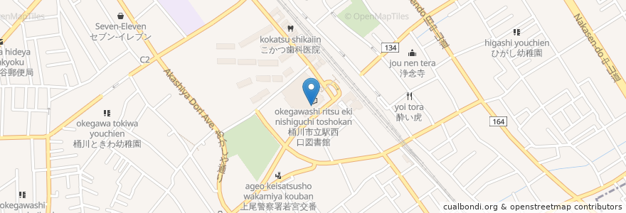 Mapa de ubicacion de マクドナルド en Japan, 埼玉県, 桶川市.